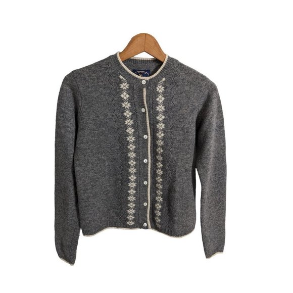 Chelsea Campbell Sweaters - Vintage Chelsea Campbell Lambswool Knit Cardigan Women's Size Small
